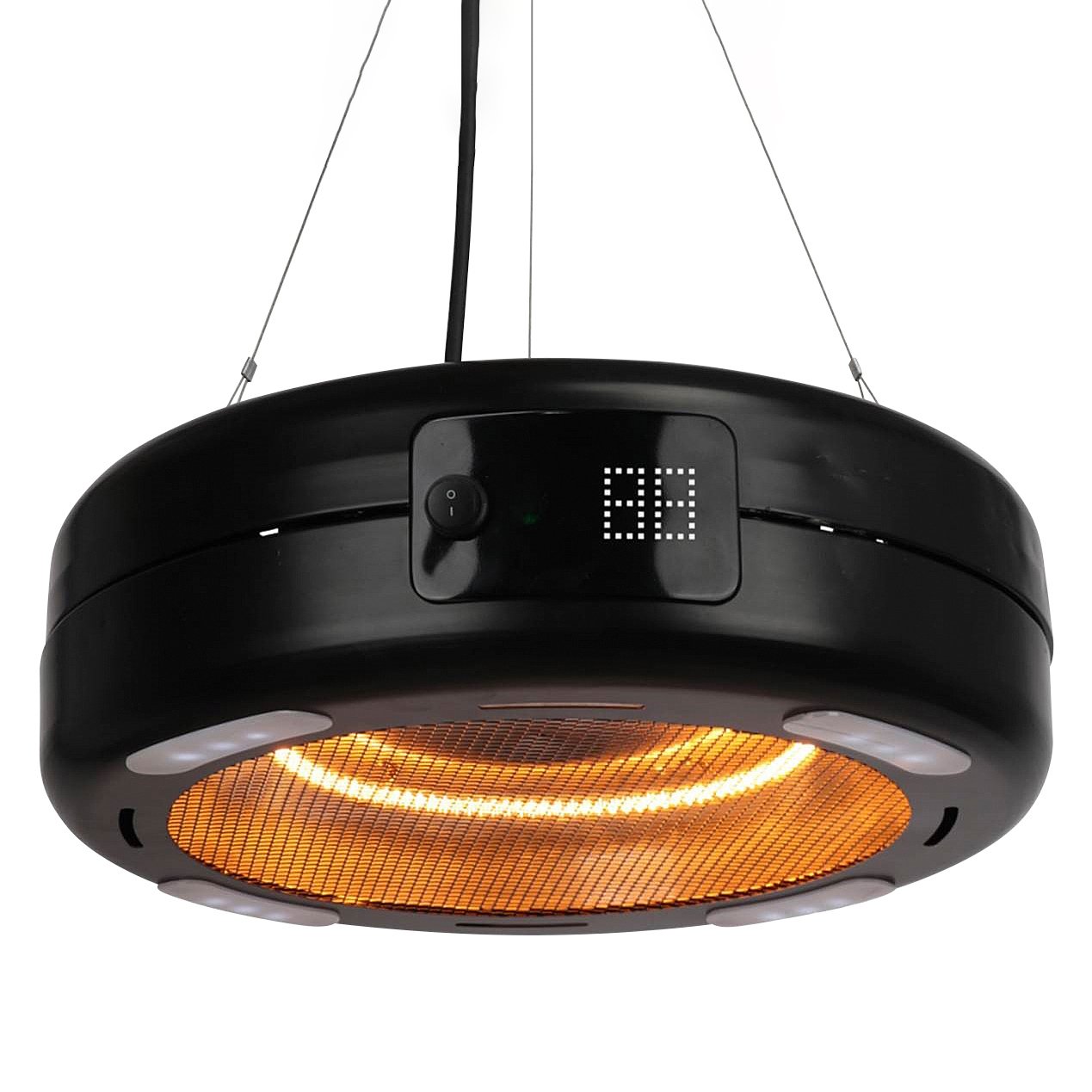 Terrassvärmare Home it för Upphängning i Lampa Svart 1500W