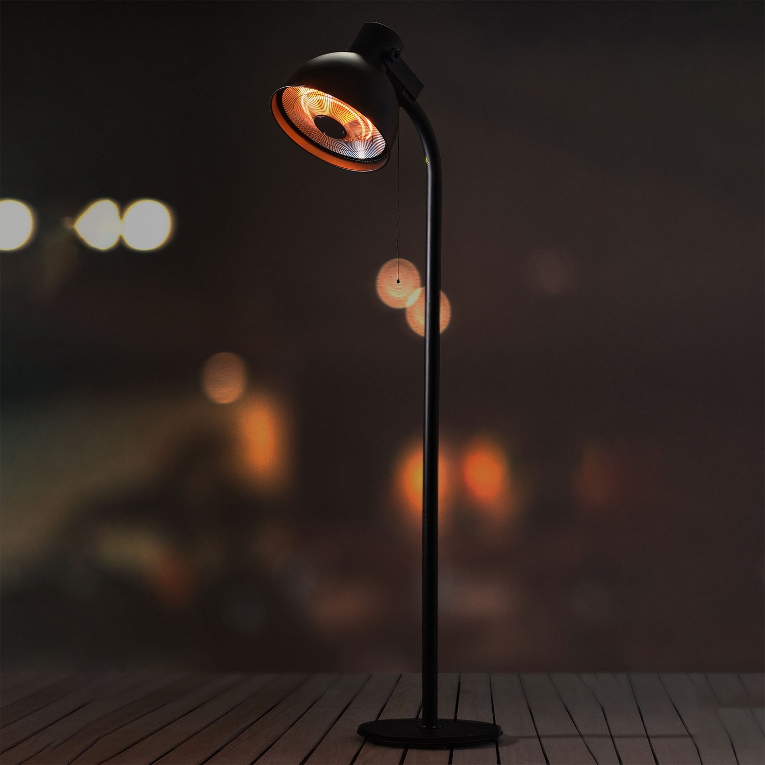 Terrassvärmare Fornorth Delux 2000W Goldmodell Svart – Image 2
