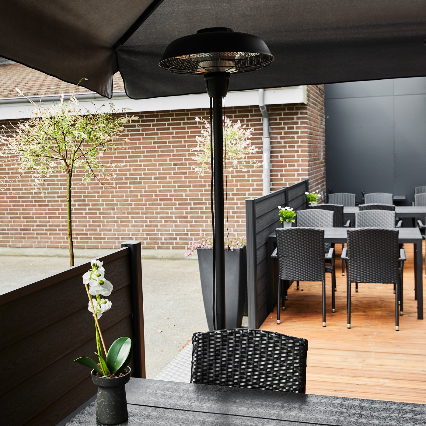 Terrassvärmare HORTUS 2100W Golvmodell HA Svart - Bild 6