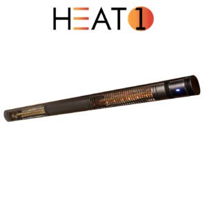 Gasolvärmare HEAT1 3000W Svart Dubbel Terrassvärmare för Uterum & Utomhusmiljö