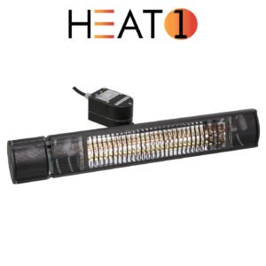 Terassvärmare Heat 1 2000W Svart Med Svängning