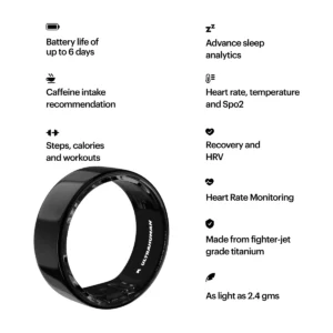Ultrahuman Ring AIR smart ring, Aster Black