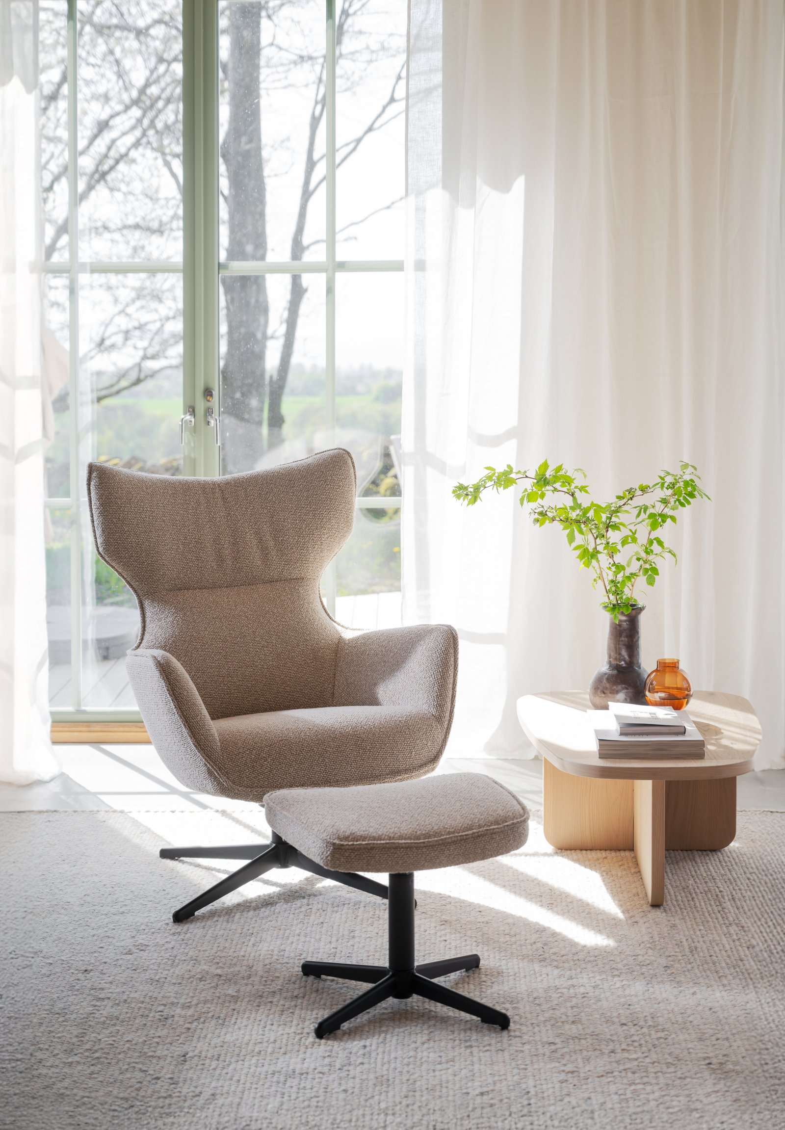 Jenkins fatoljfotpall Beige / Noir - Bild 4