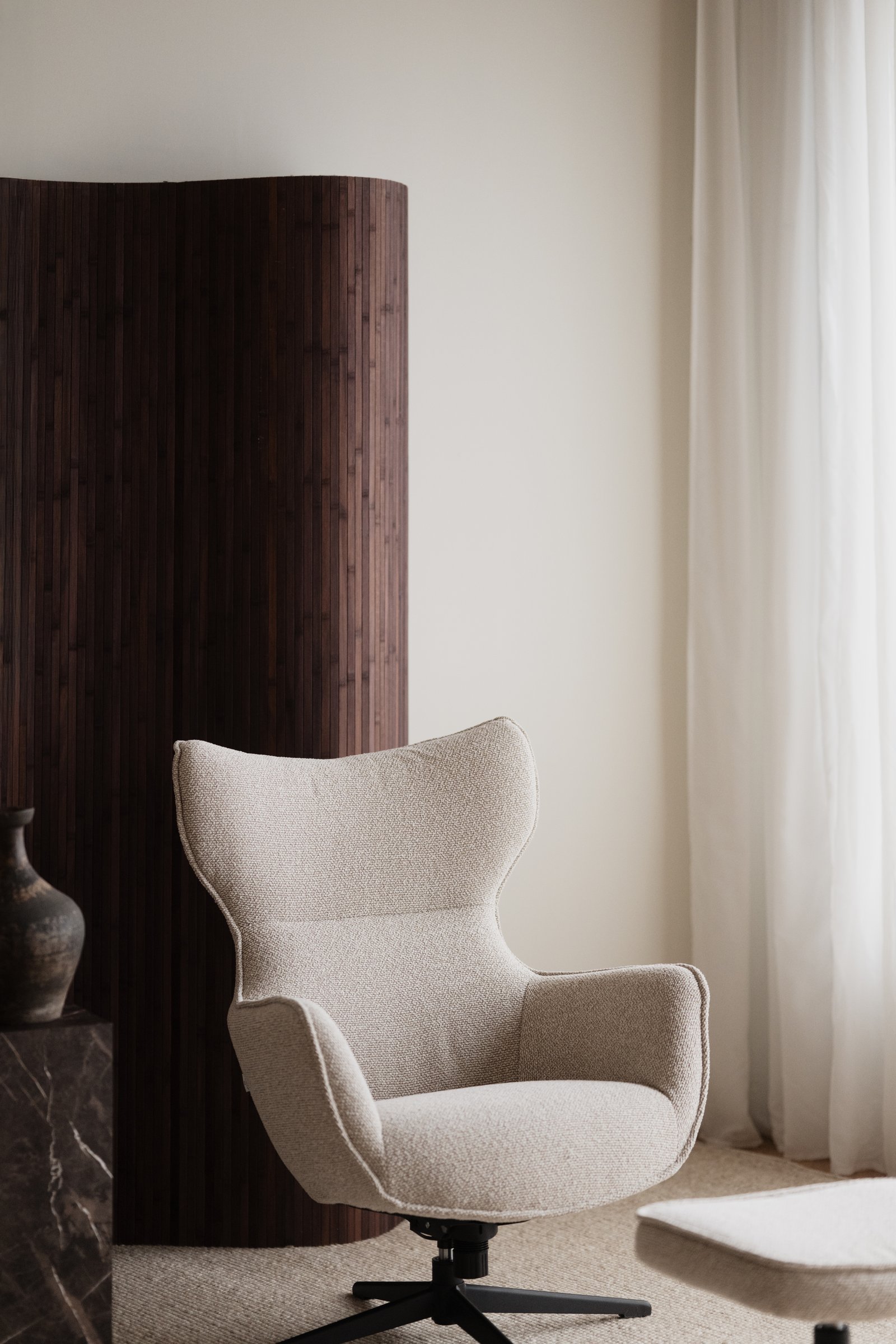Jenkins fatoljfotpall Beige / Noir - Bild 2