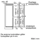 Bosch Serie 4 Integrerad Kyl/Frys KIV86VSE0, 267 liter