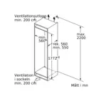 Bosch integrerat frysskåp GIN81VEE0 Serie 4, 177 cm, NoFrost & BigBox