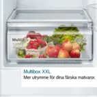 Bosch integrerat kylskåp KIR81VFE0 Serie 4, 177 cm, VitaFresh & SoftClose