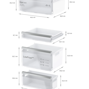 Bosch Kombinerad Kyl/Frys Inbyggd KIV86VFE1, lowFrost
