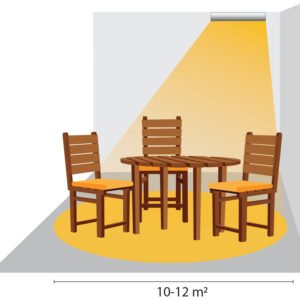 Infravärmare Termo1800W Proffs Hängande Terrassvärmare med Fjärrkontroll, Aluminium