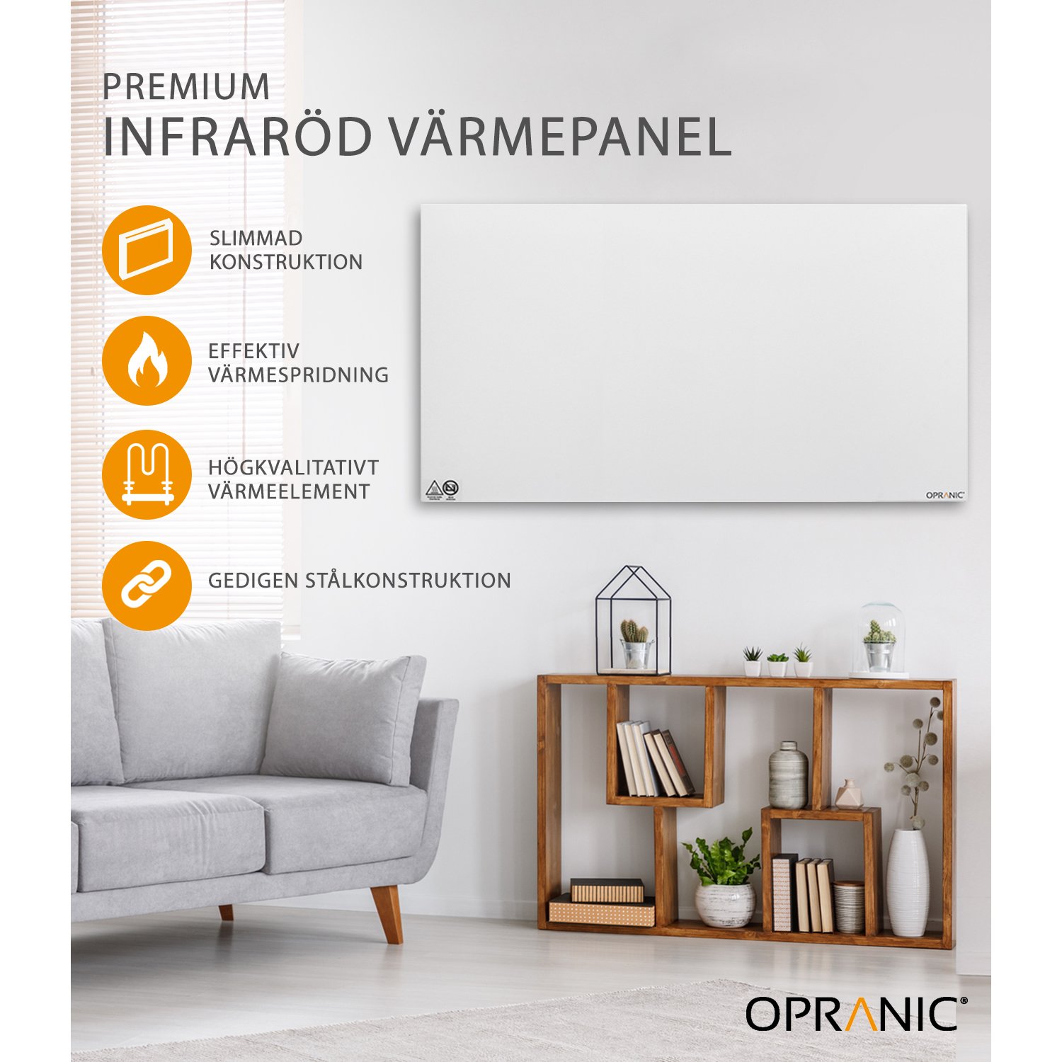 Opranic P5 Infrapanel 900W Metall - Bild 3