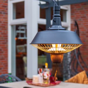 Hängande Terrassvärmare Sun Red Indus RSH16, Infravärmare för Balkong & Terrass, Svart 3000W