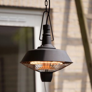 Hängande Terrassvärmare Sun Red Indus RSH16, Infravärmare för Balkong & Terrass, Svart 3000W