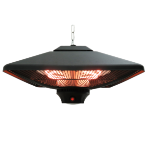 Infravärmare TermoSiena Terrassvärmare 2100 W, Svart, Hängande Design för Balkong & Uteplats