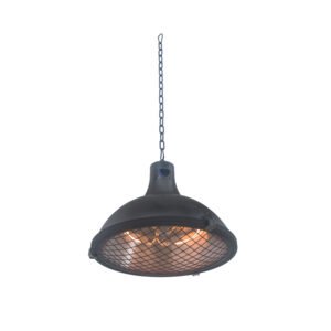 Infravärmare TermoSiena Terrassvärmare 2100 W, Svart, Hängande Design för Balkong & Uteplats