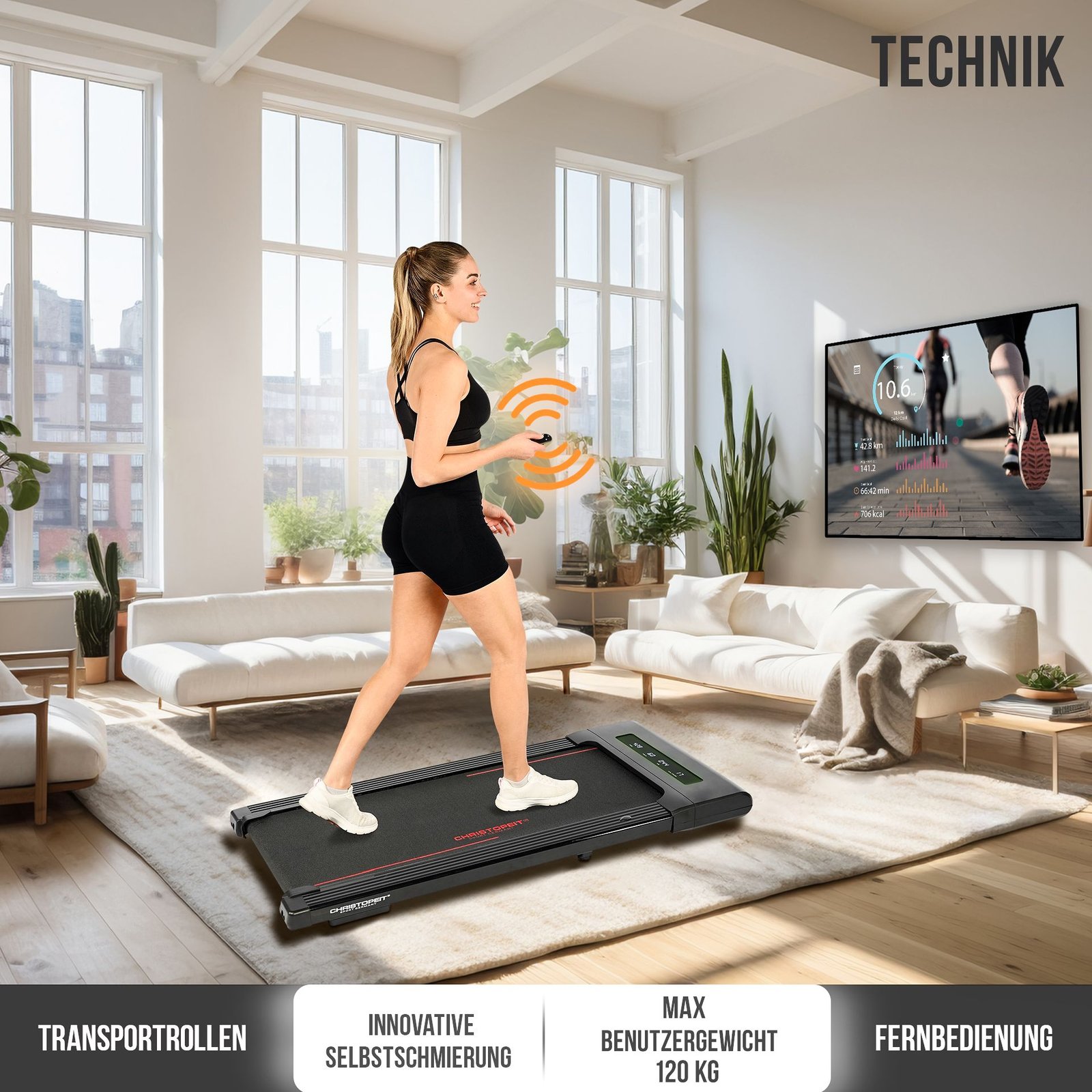Walking Pad 4.1 med Kinomap & Swift